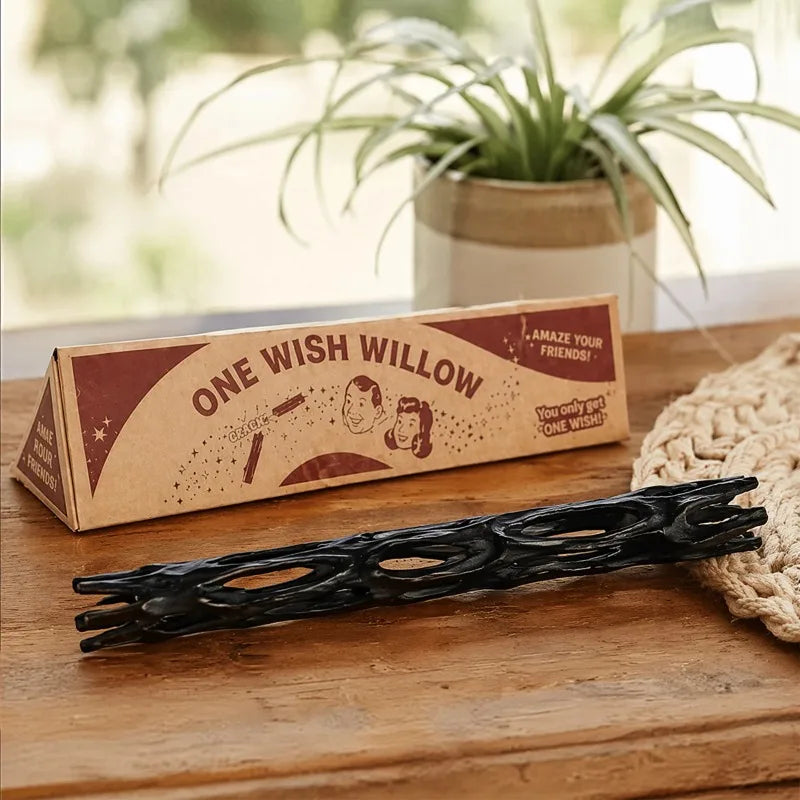 1Pcs 3D Printed One Wish Willow Stick Black Wishing Snap Sticks Magic Prop